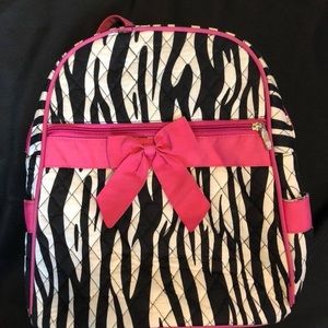 NEW Zebra and pink backpack